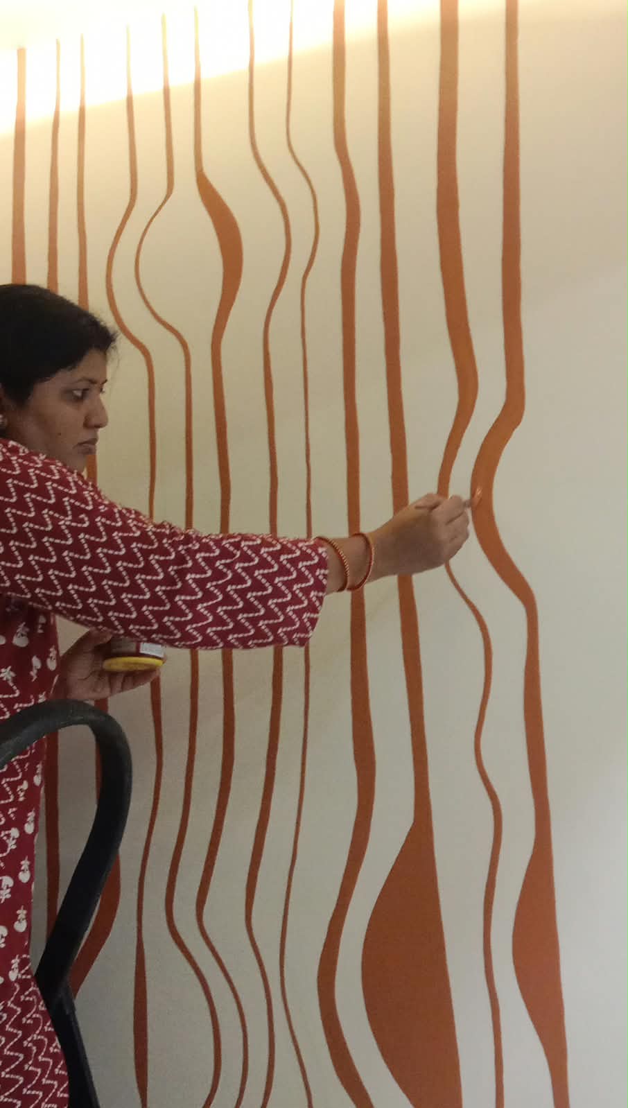 Interior wall painting project